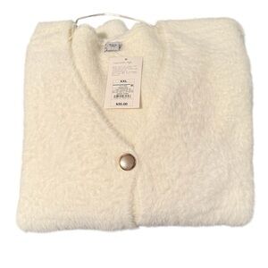 White Fuzzy Women's Sweater